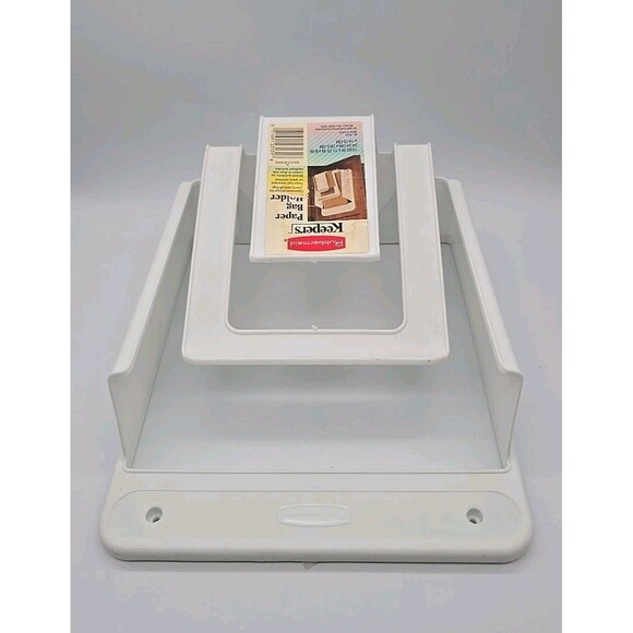 Vtg Rubbermaid Paper Grocery Bag Holder Organizer Storage Kitchen No. 2313 White - Picture 3 of 5